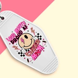 Cheer Mom Hotel Style Keychain